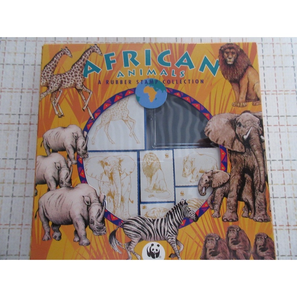 African Animals Rubber Stamp Kit by Rubber Stampede